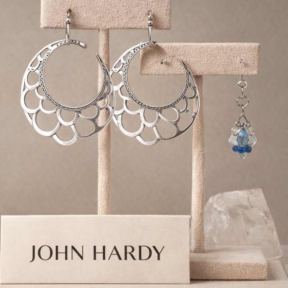 John Hardy Silver 925 hoops absolutely beautiful.